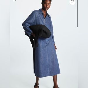 COS denim dress with zipper size 2